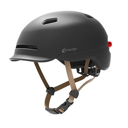 

XIAOMI Smart4u SH50 Black L Size Cycling Helmet Intelligent Back LED Light EPS Adjustable Breathable Ventilation IPX4 Motorcycle Mountain Road Scooter For Men
