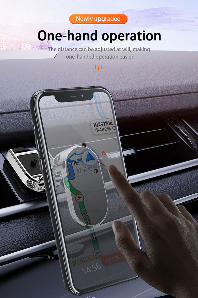 Bakeey Strong Magnetic Folding Holder Adjustable 360 Degrees Rotation Car Phone Holder for iPhone 14 for Samsung Galaxy Note S21 Ultra Huawei Mate 50 OnePlus 9 Pro