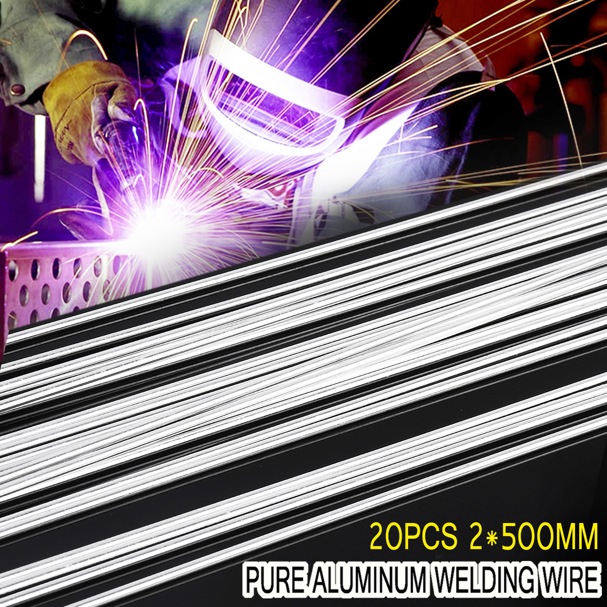 20pcs ER1100 Low Temperature Aluminum Welding Solder Wire Brazing Repair Rods 10