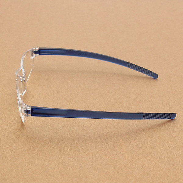 Light Weight Blue Rimless Resin Magnifying Reading Glasses Fatigue Relieve Strength 1.0 1.5 2.0 2.5 3.0