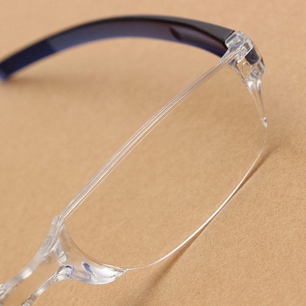 Light Weight Blue Rimless Resin Magnifying Reading Glasses Fatigue Relieve Strength 1.0 1.5 2.0 2.5 3.0