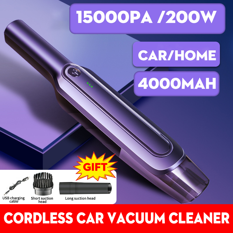200W 8000Pa Mini Portable Wireless Handheld Vacuum Cleaner 4000mAh Battery Life for Desktop Home Car