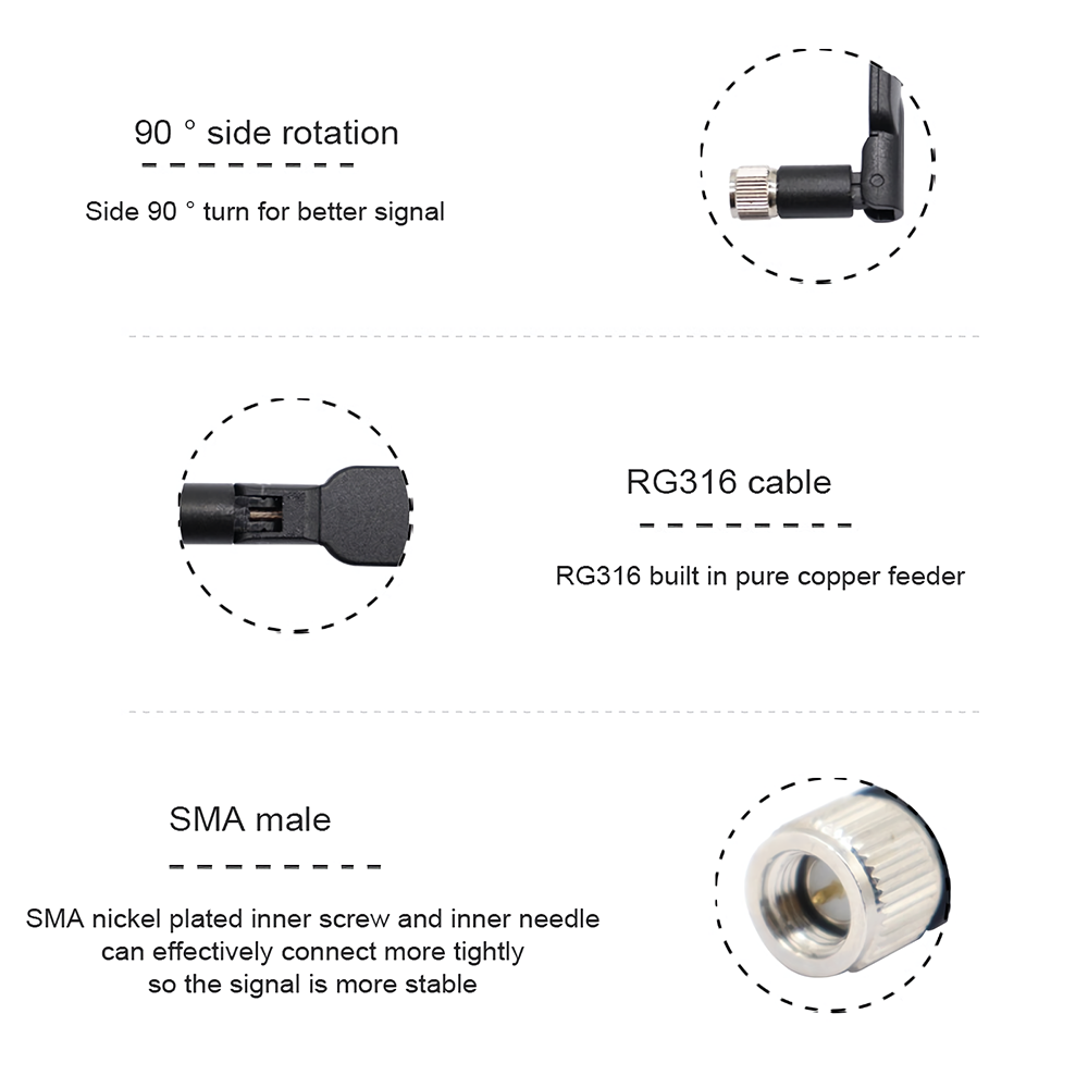 5G SMA Antenna 8 dbi Wireless Router WiFi External Antenna 600-6000MHz SMA Male Connector GSM Omnidirectional Antenna