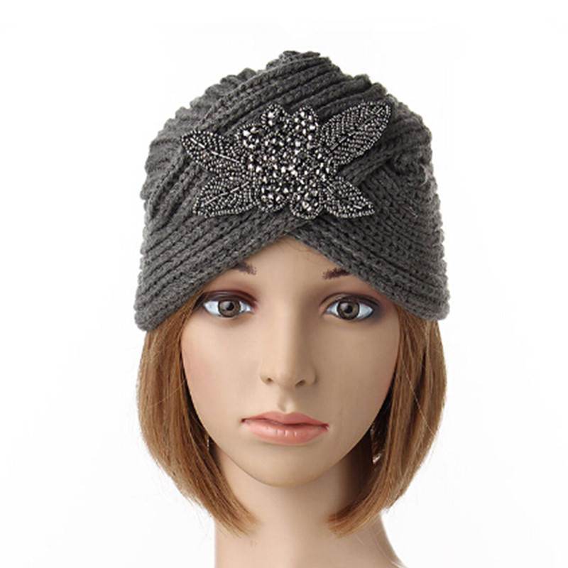 

Женское Вязание крючком шапочка Cap Turban Handmade Headwrap Headbrand Winter Warm Шапка