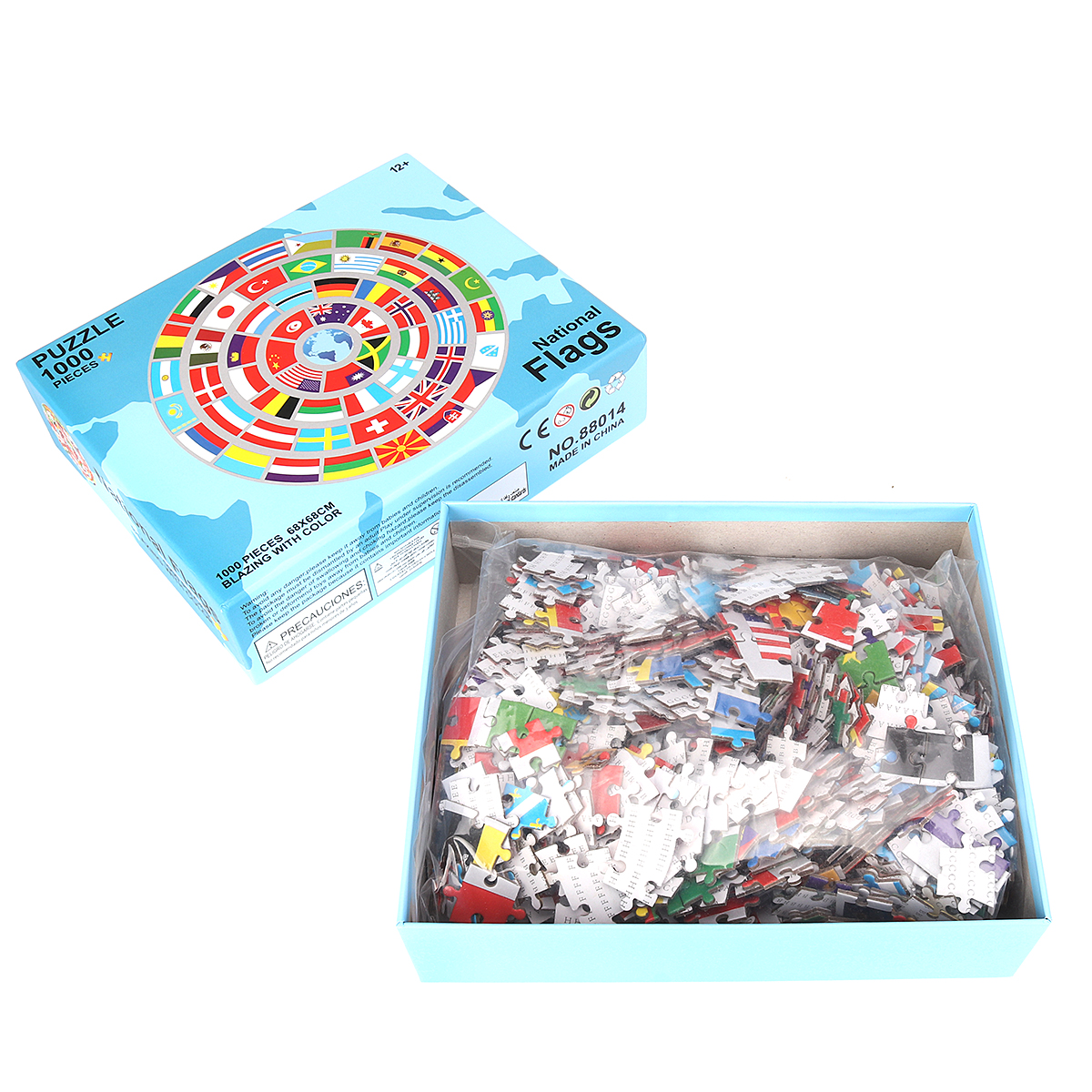 1000Pcs DIY Colorful Arc / National Flag / Delicious Doughnuts Jigsaw Puzzle Suitable for Teenagers and Adults