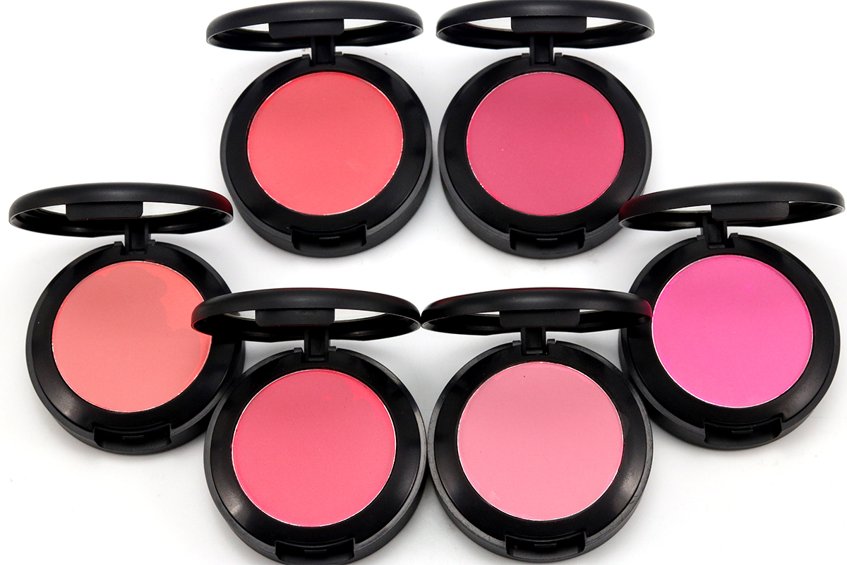 POPFEEL 3 in 1 Blusher Blush Powder Brush Mirror Face Makeup Comestic Kit 6 Colors