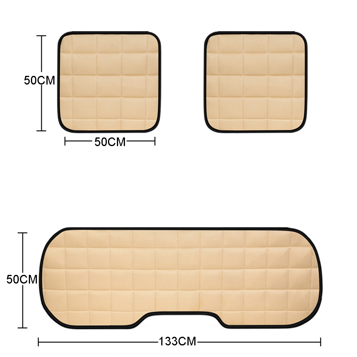 General Simple Comfort Plush Car Seat Cushion Non-slip Breathable  Cushion Washable