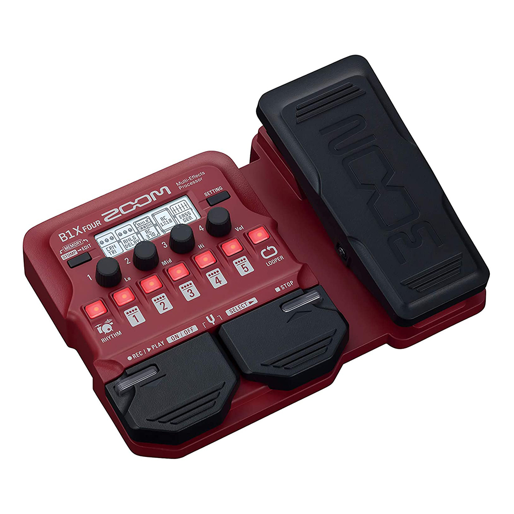 Zoom B1 FOUR/B1X FOUR Bass Guitar Multi-Effects Processor Pedal, With Built-in effects,Amp Modeling, Looper, Rhythm Section, Tuner, Battery Powered - Photo: 5