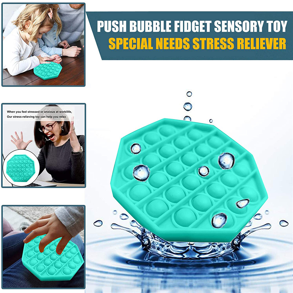Bubble Sensory Decompression Toy Octagon Anti-stress Extrusion Fidget Reliever Funny Education Puzzle Toy for Adults Kids