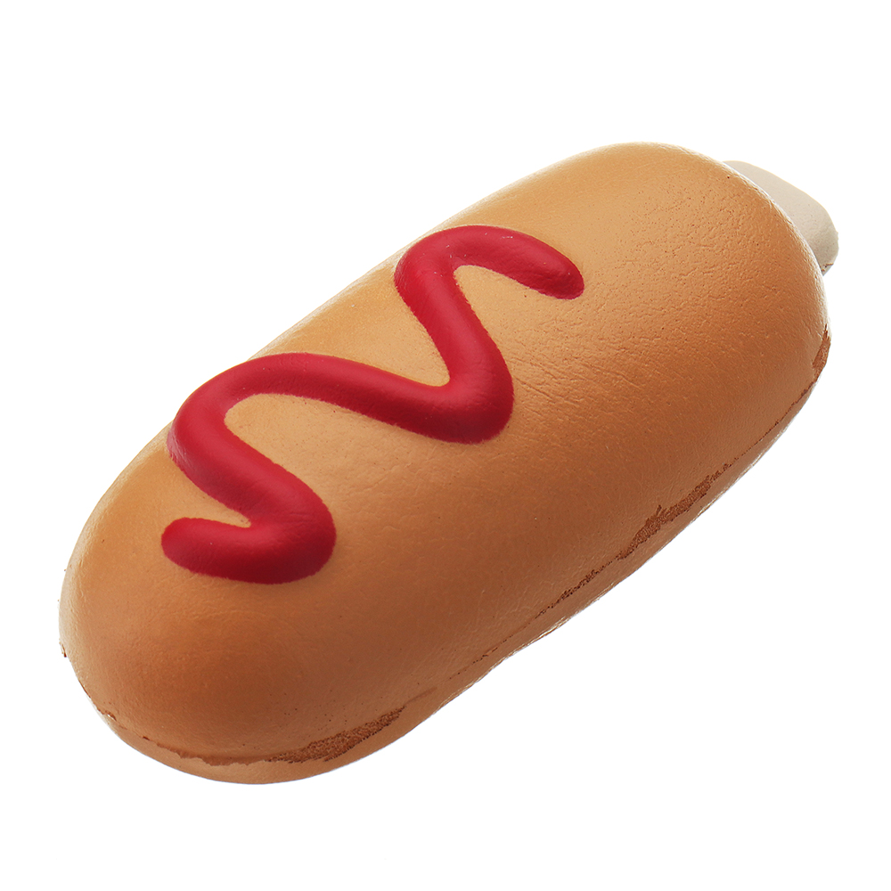 Meistoyland Squishy Hot Dog Soft Slow Rising Bun Kawaii Cartoon Toy Gift Collection