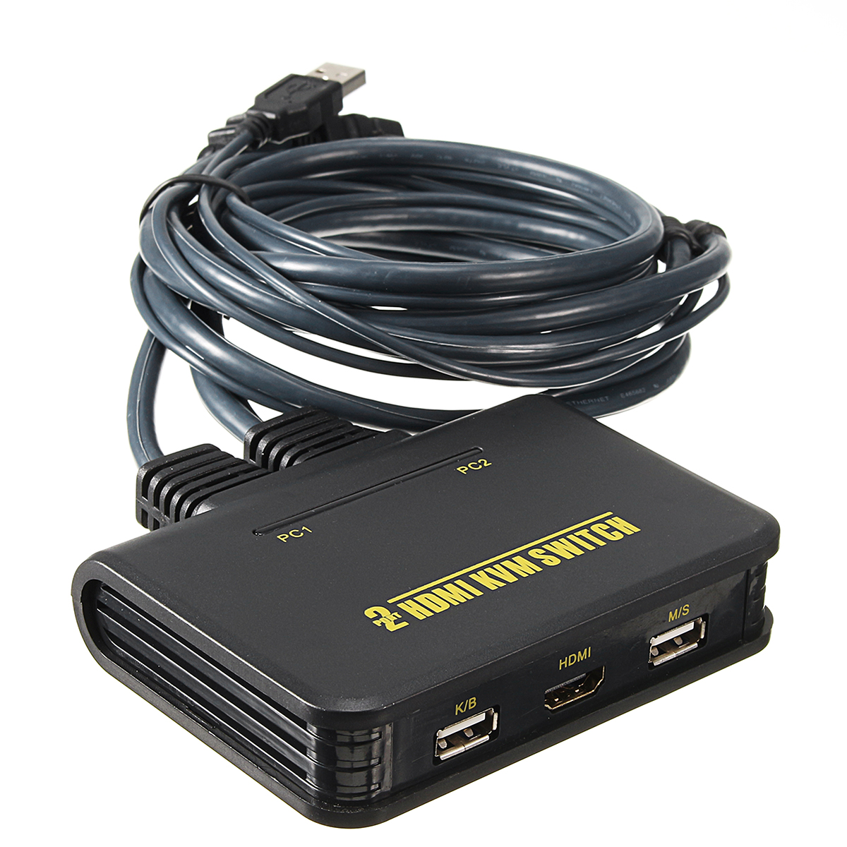 

Двухпортовый USB 2.0 HDMI KVM-переключатель Монитор Клавиатура Мышь Коммутатор с кабелем