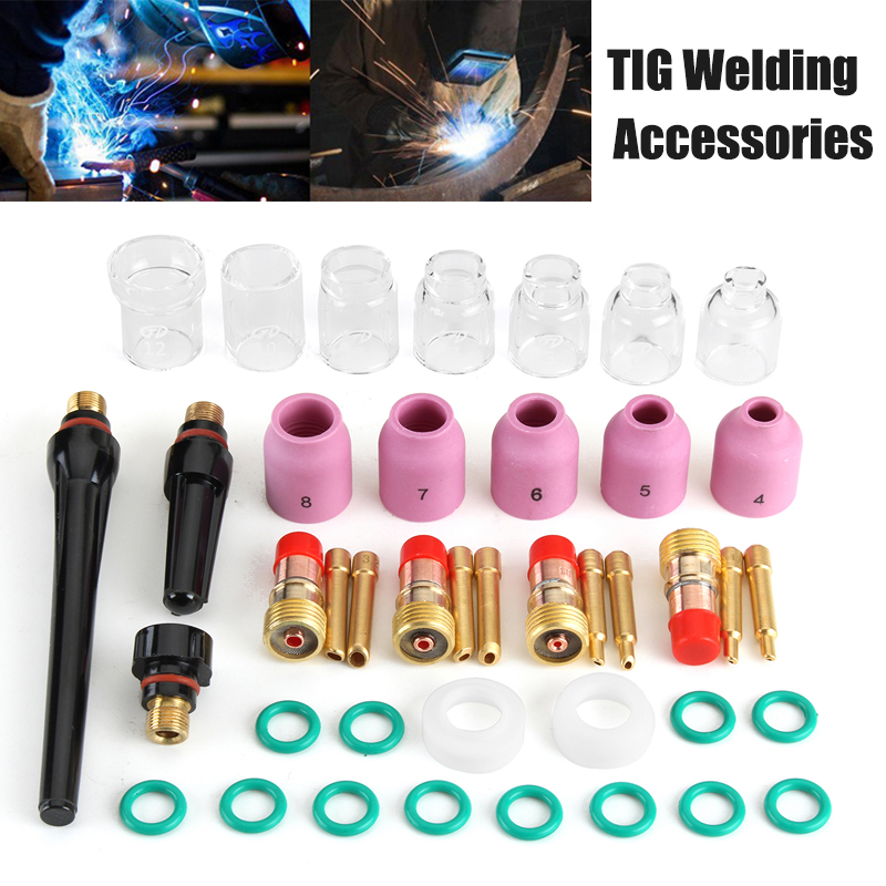 Metalworking TIG welding kit O-rings For WP-17/18/26 Glass Lens Stubby 