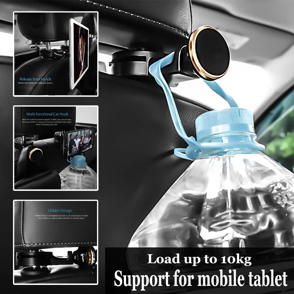 Универсальный магнитный Авто Подголовник заднего сиденья Крюк Держатель для настольной подставки для планшетного телефона GPS