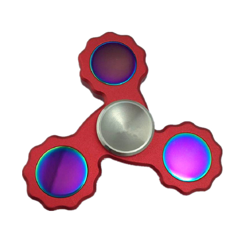 

Gear Colorful Rotating Fidget Hand Spinner ADHD Autism Fingertips Fingers Gyro Reduce Stress