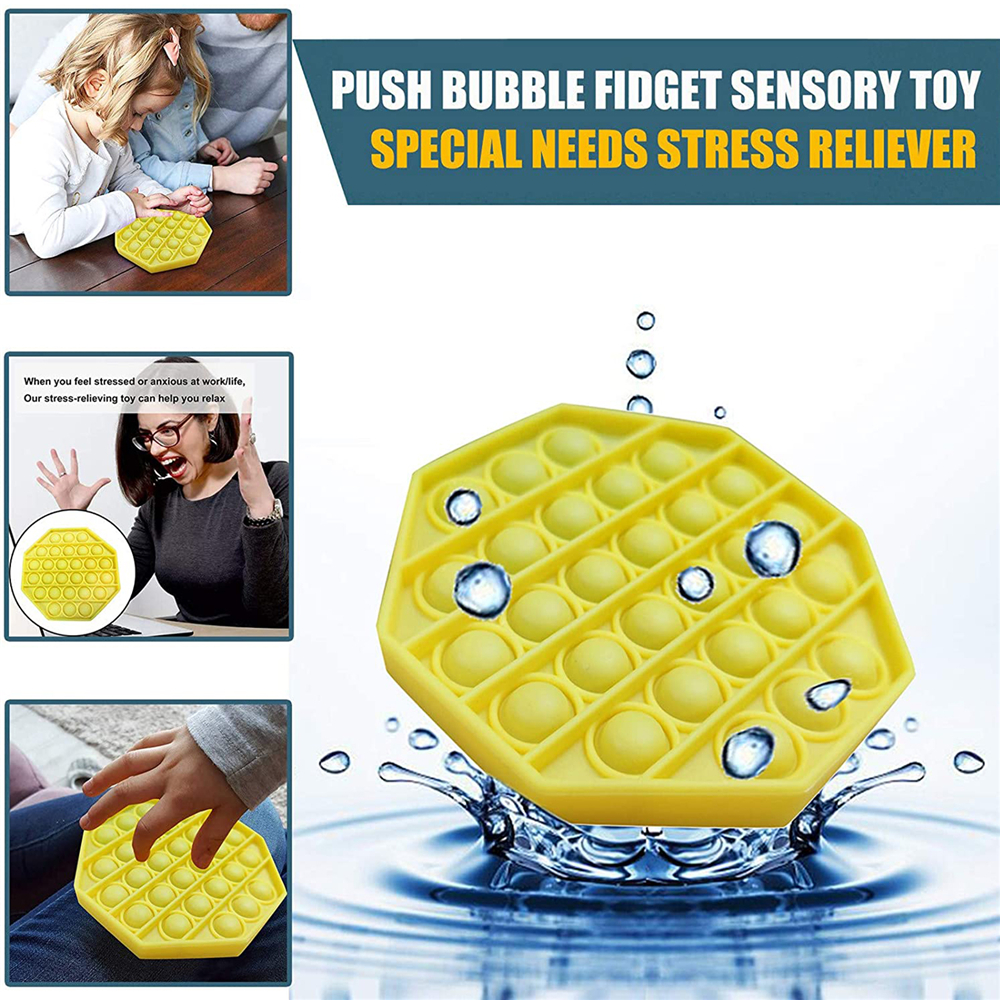 Bubble Sensory Decompression Toy Octagon Anti-stress Extrusion Fidget Reliever Funny Education Puzzle Toy for Adults Kids