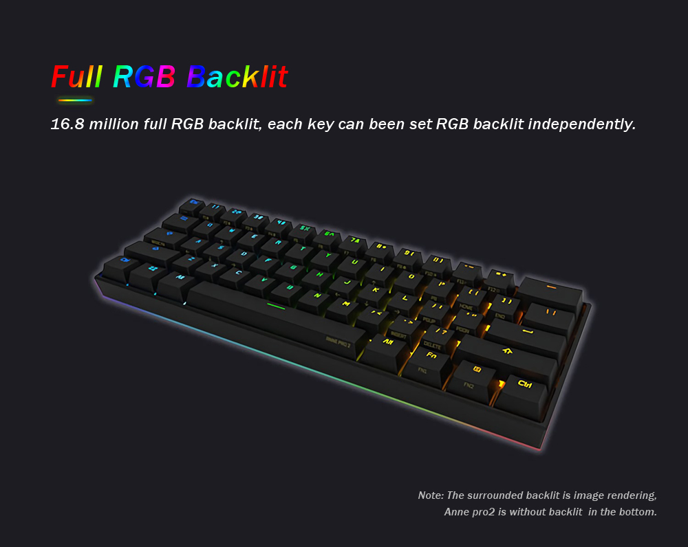 [Kailh BOX Switch]Obins Anne Pro 2 60% NKRO Bluetooth 4.0 Type-C RGB Mechanical Gaming Keyboard 17