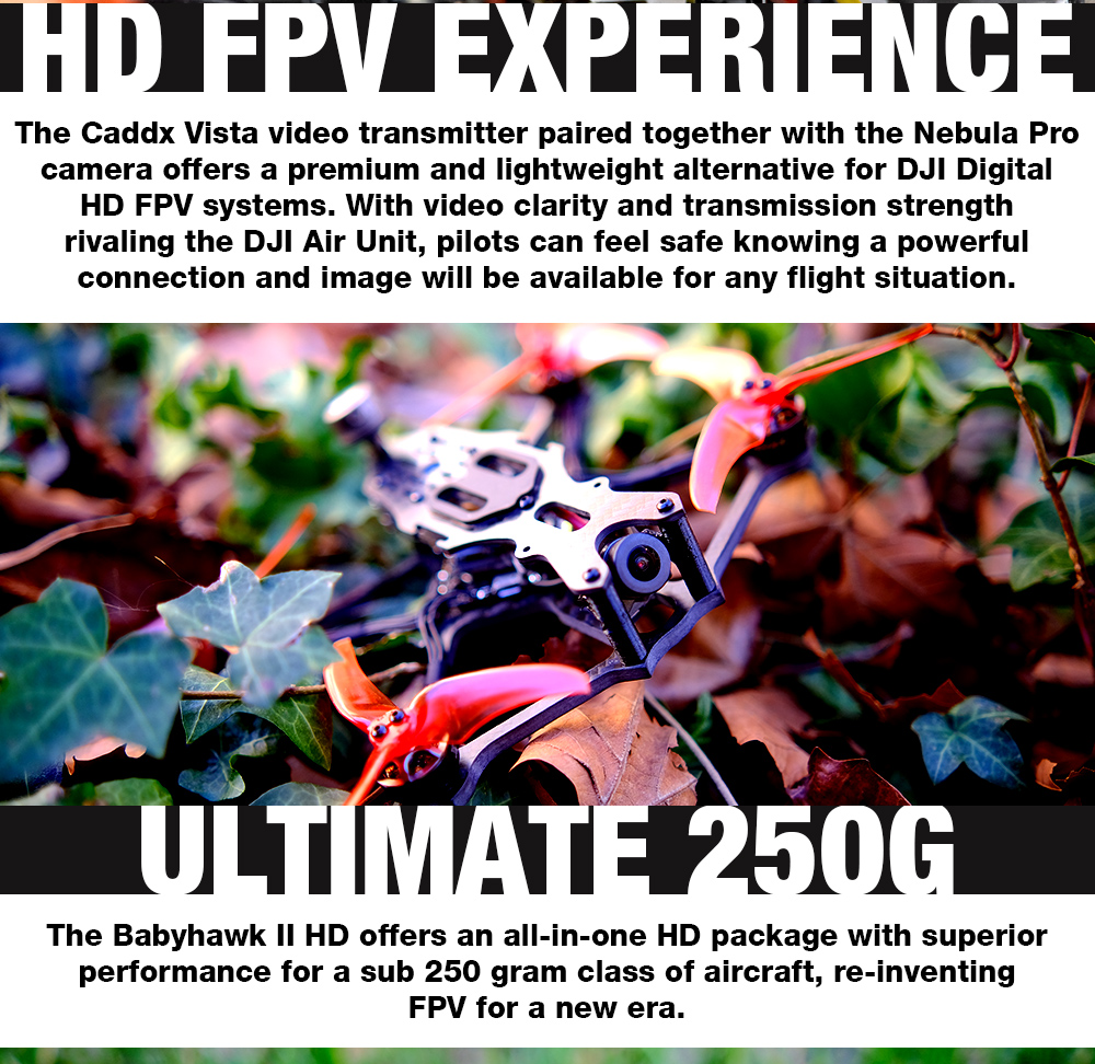 Under 250g Emax Babyhawk II HD 155mm F4 AIO 25A ESC 4S FPV Racing Drone PNP w/ 1404 3700KV Motor Avan 3.5 Inch Propeller Caddx Nebula Pro Vista HD Digital System - Photo: 4