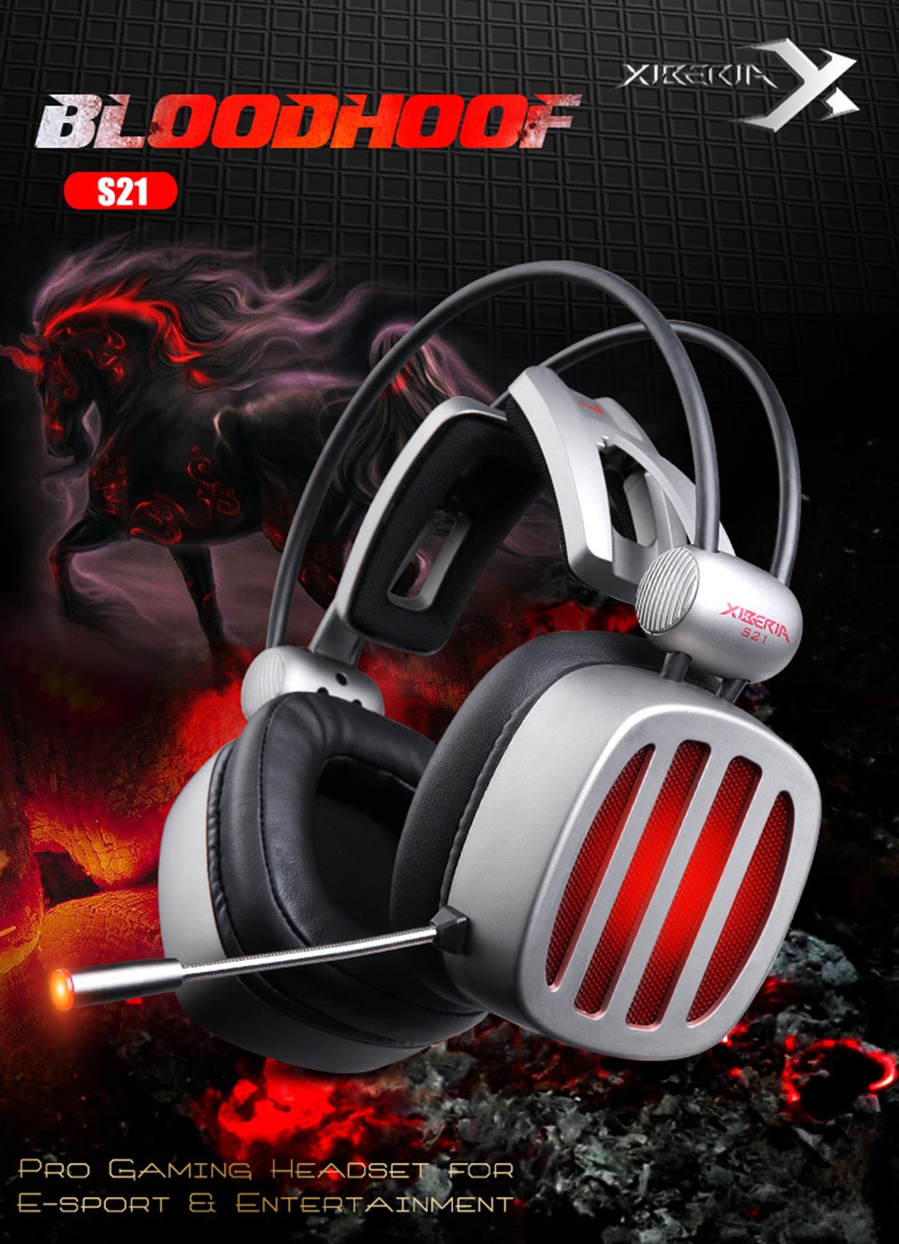 Xiberia S21 USB Wired 7.1 Surround Sound Stereo Gaming Headphone Headset with Mic 1