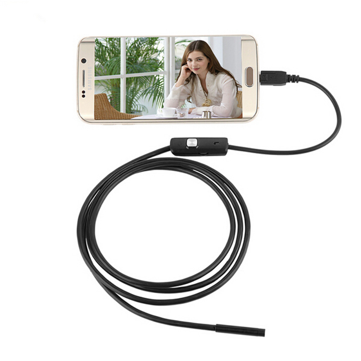

720P HD Проверка объектива на 7 мм Труба Водонепроницаемы 1 м Эндоскоп с боковыми зеркалами micro USB камера Для И