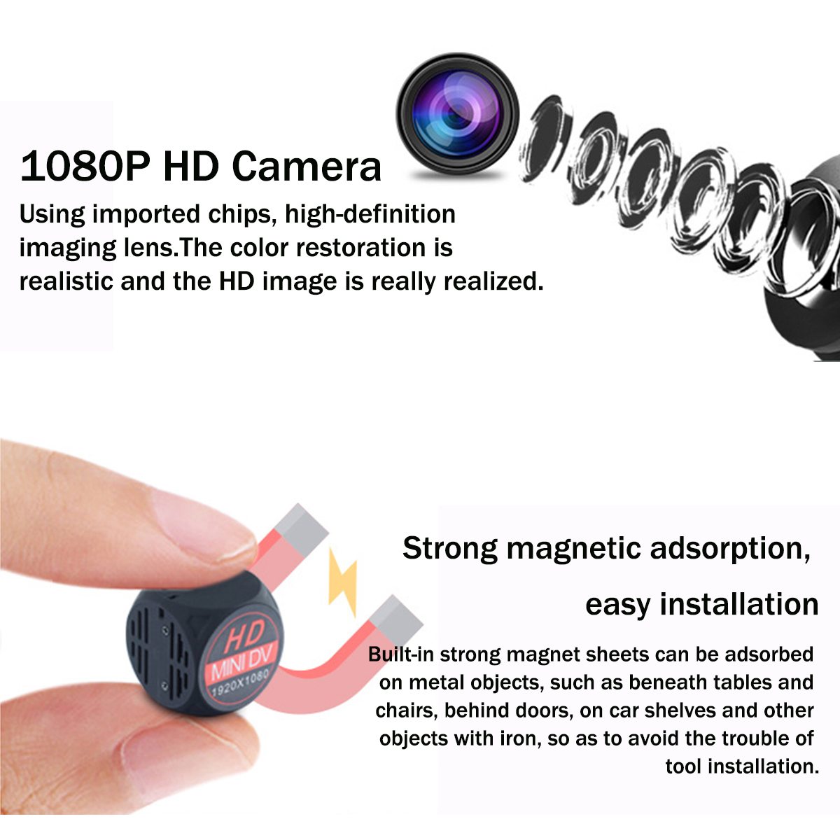 Intelligent Mini Dice 1080P DV Camera Motion Detection 3rd Generation Infrared Night Vision 17