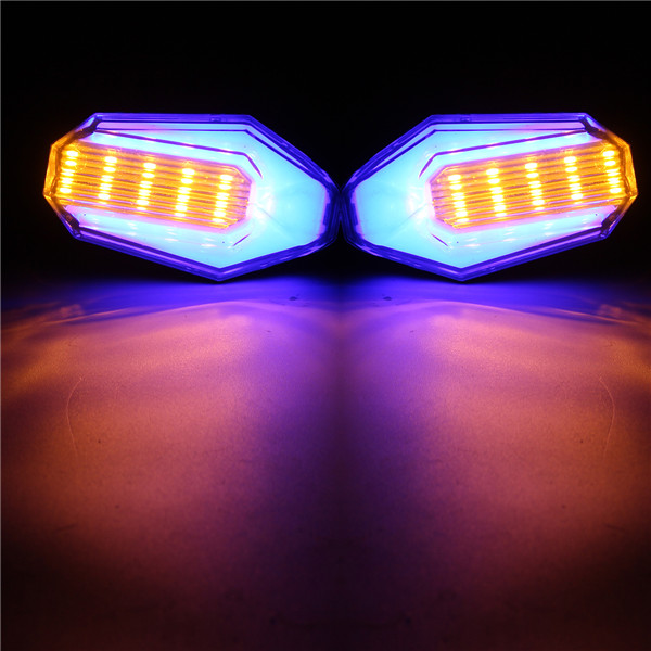 1 Pair 12V Universal Motorcycle LED Turn Signal Indicator Lights Taillights Brake Lights 