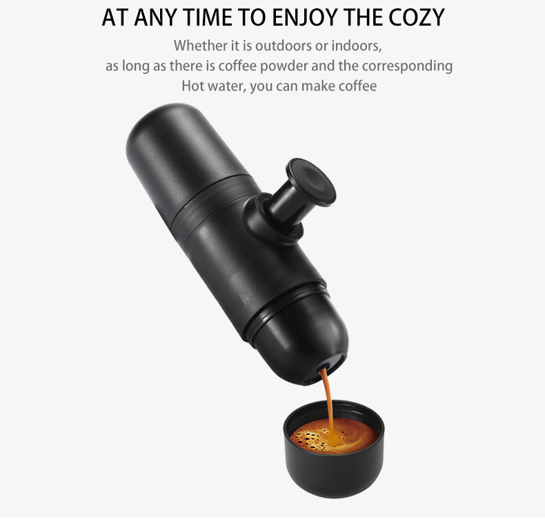 KCASA KC-COFF20 Портативный ручной кофеварщик кофеварка ручной эспрессо-чайник Мини-машина кофе Кофе-брейк На открытом воздухе Дизайн путешеств