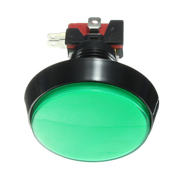 5Pcs Green LED Light 60mm Arcade Video Game Player Push Button Switch 8