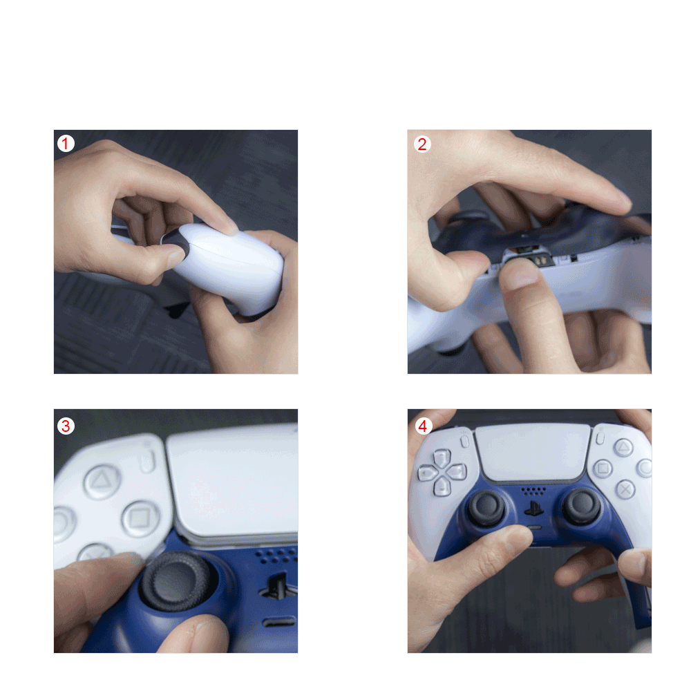 JYS-P5126 Gamepad Replacement Shell Game Pad Decoration Strip for Sony for Playstation 5 PS5 Game Controller