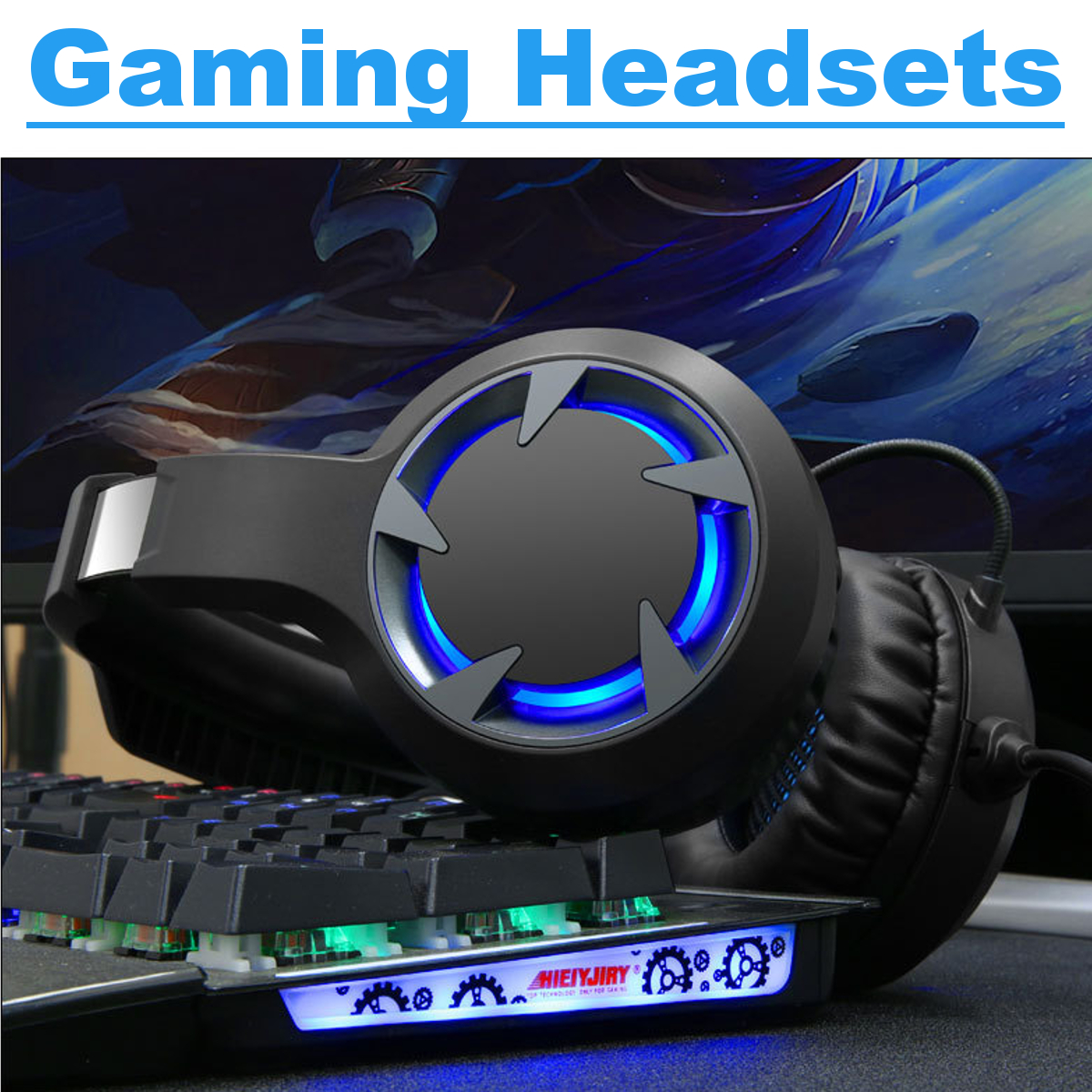 Bakeey Wired Headphones Stereo Bass Surround Gaming Headset for PS4 New for Xbox One PC with Mic