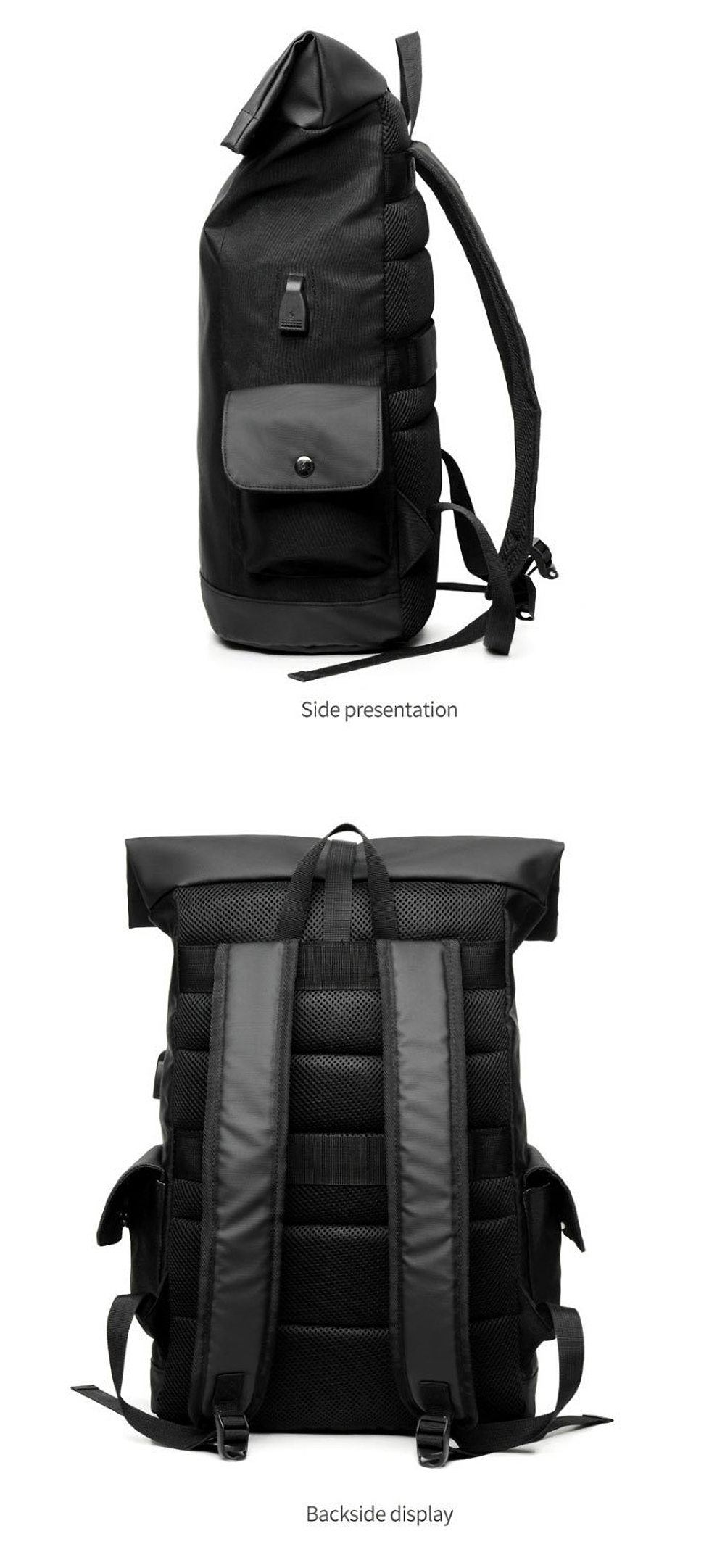 Laptop Bag Multifunction Backpack with USB Charging Port School Bag Travel Bag Nylon Water Resistant Casual Daypack