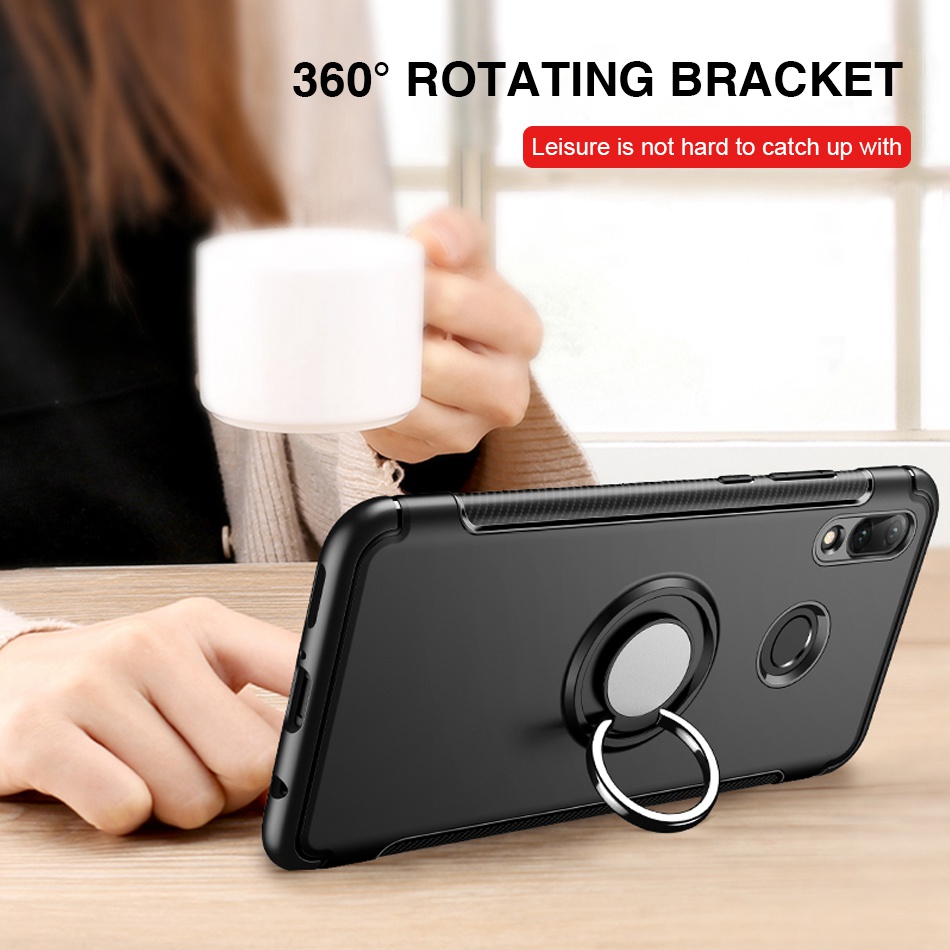 Bakeey Magnetic Adsorption Protective Case with Finger Ring Holder for Xiaomi Redmi Note 7 /Redmi Note 7 PRO