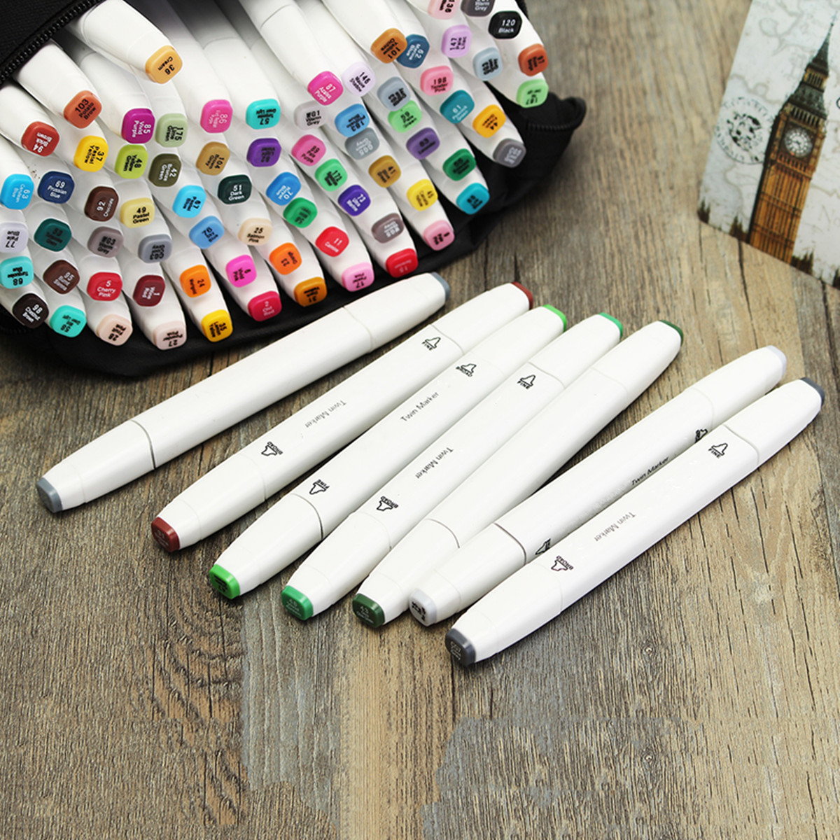 80 Colors Anime Art Marker Double Headed Sketch Alcohol Marker Pen Set