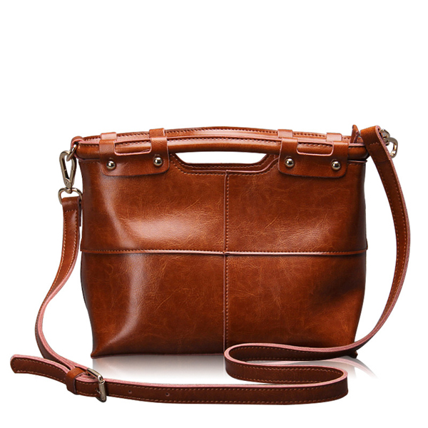 

Ekphero Women Oil Leather Handbags Vintage Shoulder Bags
