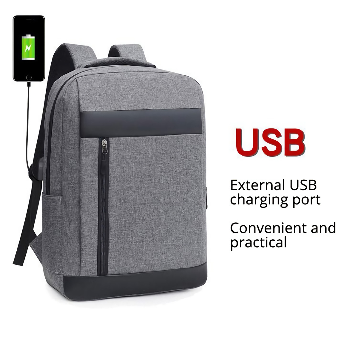 3Pcs Men Backpack Set USB Charging Laptop Bag Multifunctional Casual Travel Backpack Men Women School Bag Backpacks