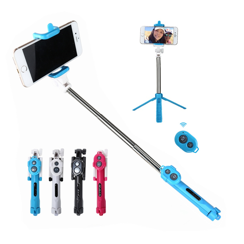 

Bluetooth 3 in 1 Selfie Stick + Tripod + Shutter Wireless Self Timer Monopod For Mobile Phone