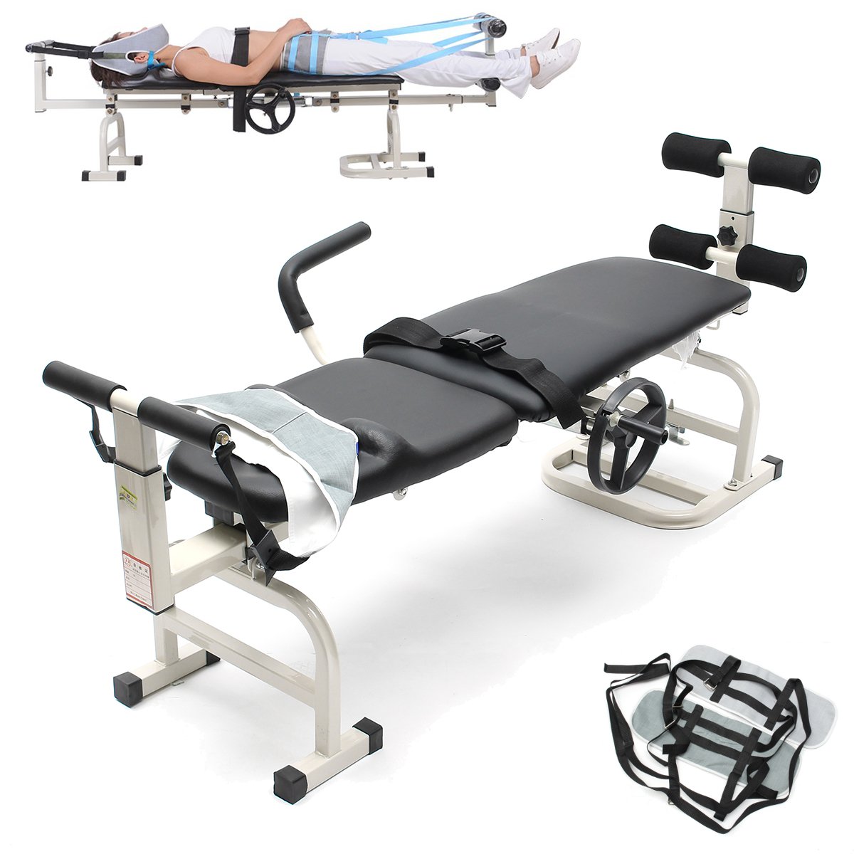 

Therapy Massage Bed Table Cervical And Lumbar Neck Waist Traction Folding Bed Stretching Device
