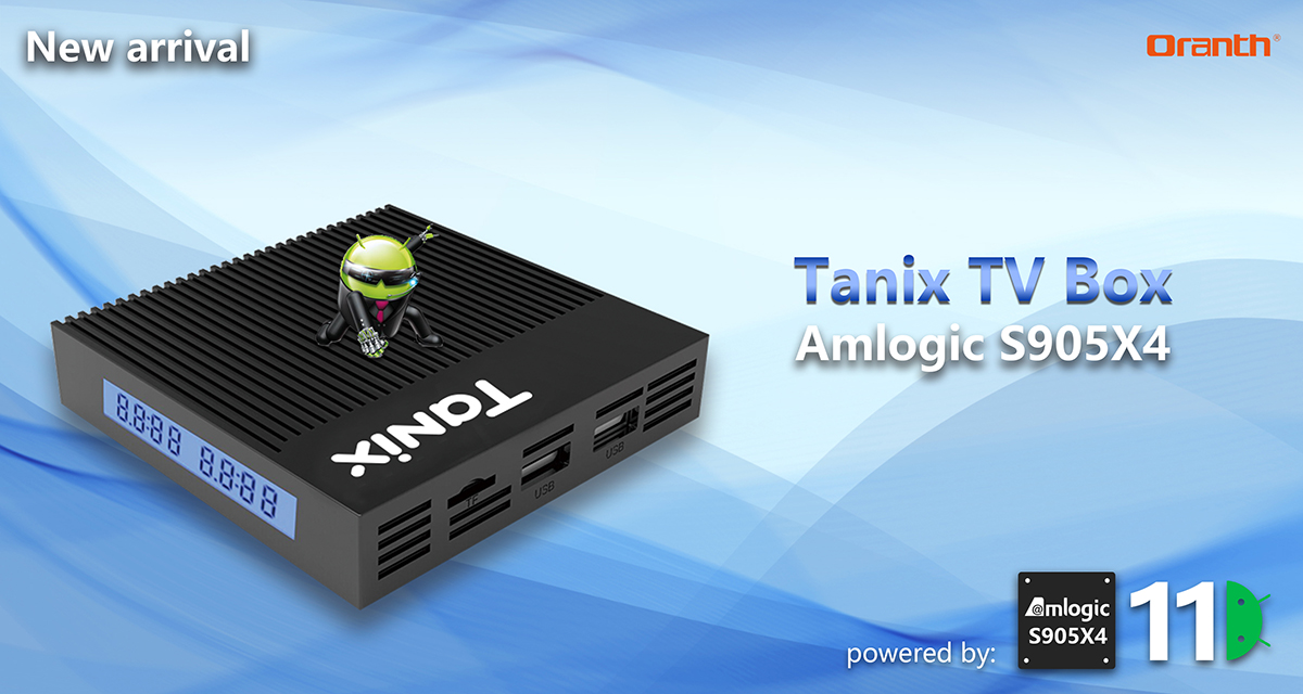 Tanix X4 Amlogic S905X4 DDR 4GB RAM eMMC 32GB ROM bluetooth 4.0 5G WiFi Android 11 4K HDR TV Box AV1 H.265 VP9 4K@30fps Video Decoder OTT Box