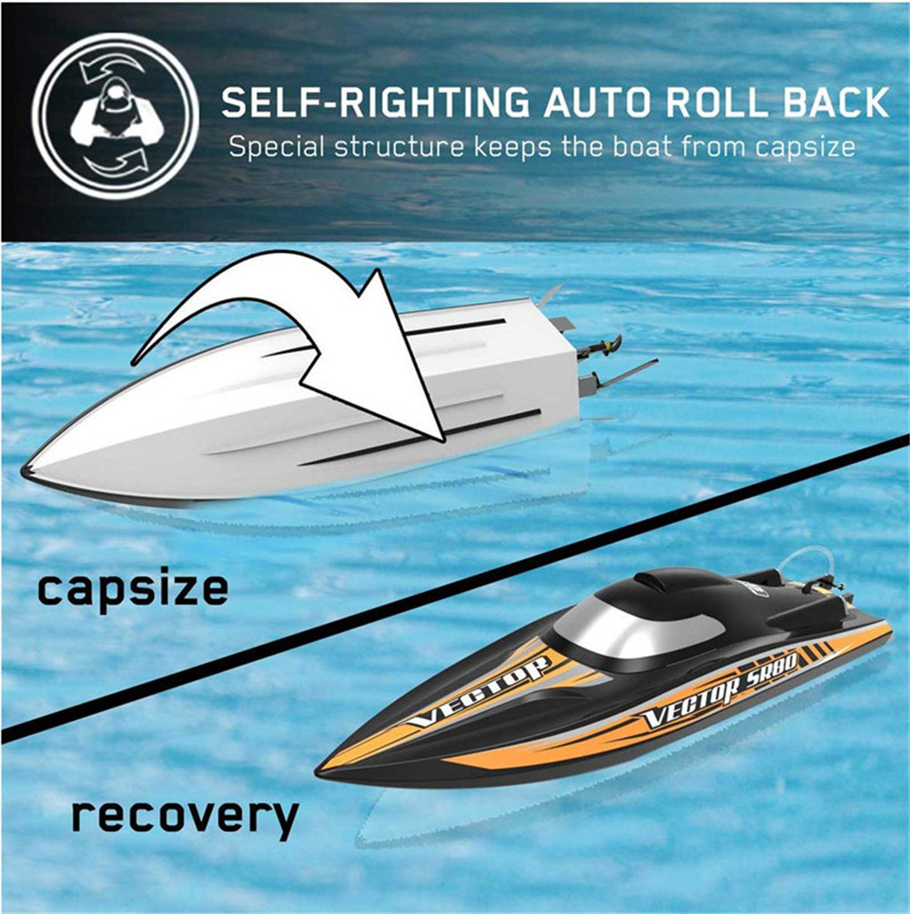 Volantexrc 798-4 Vetor SR80 ARTR 2.4G RC Boat w/ Auto Roll Back Function without Battery Charger