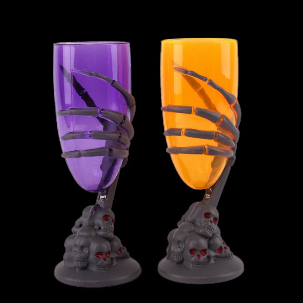 

Battery Powered Halloween Luminous LED Cup Goblet Skull Claw Skeleton Night Light for KTV Party Prop