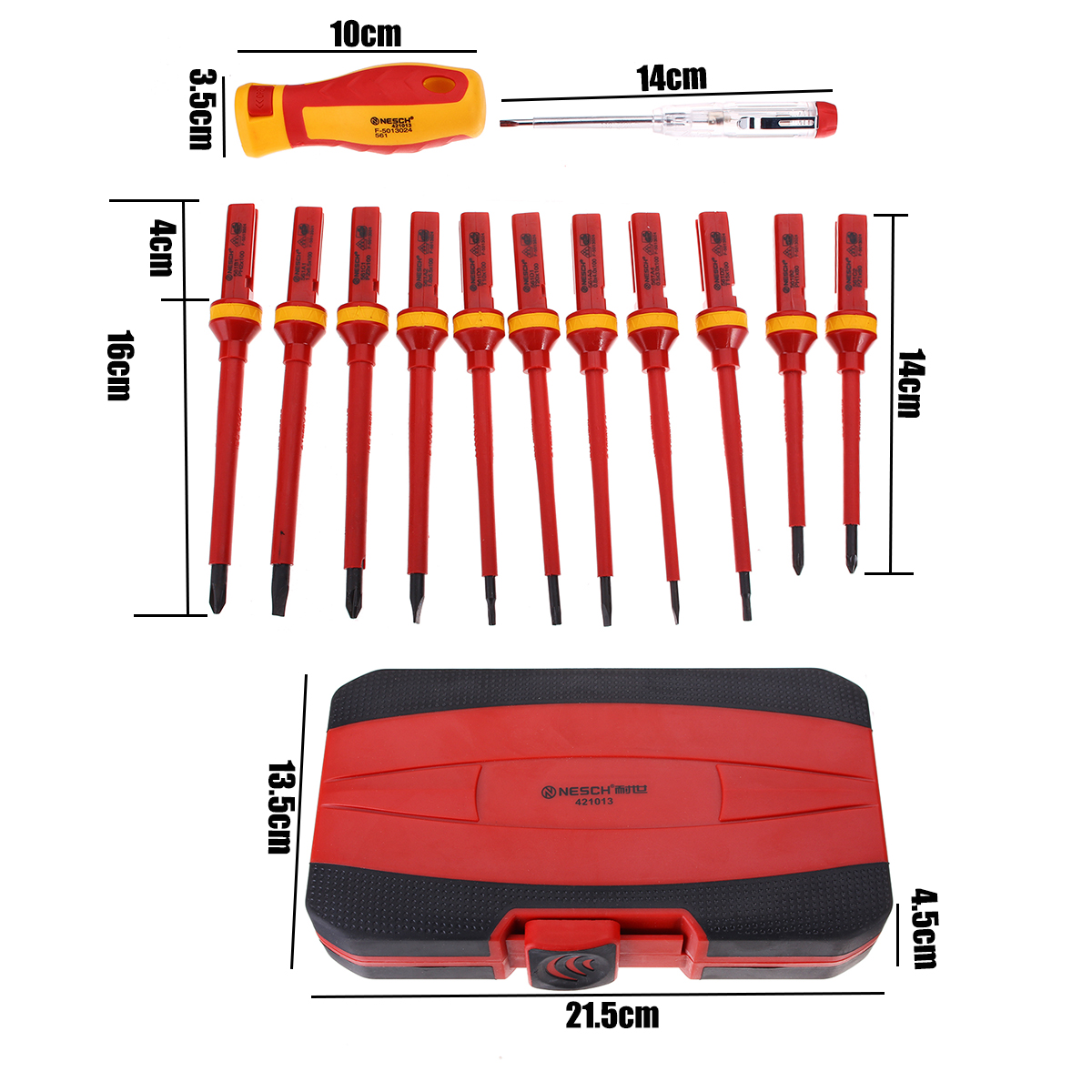 13Pcs 1000V Electronic Insulated Screwdriver Set Phillips Slotted Torx CR-V Screwdriver Repair Tools 15