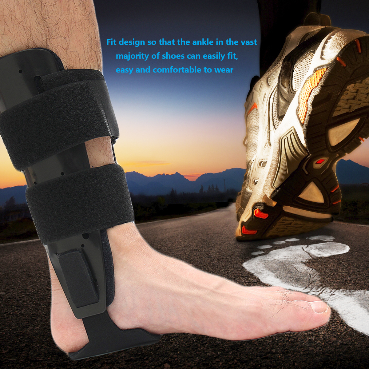 Adjustable Ankle Support Brace Foot Sprain Injury Wrap Splint Sports Gym Strap