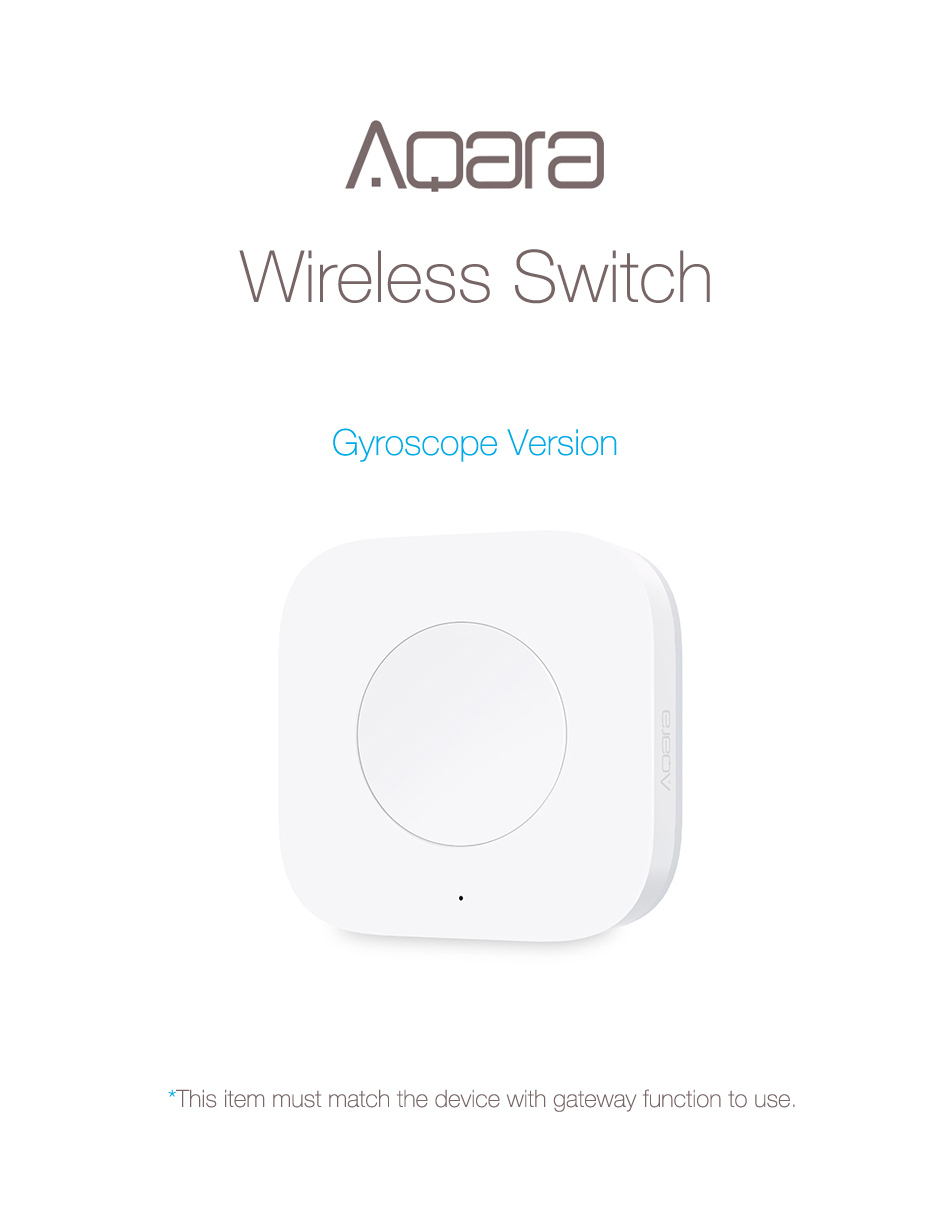 Original Xiaomi Aqara Gyroscope Upgrade Version Wireless Switch Xiaomi Smart Home Remote Control Swtich 7