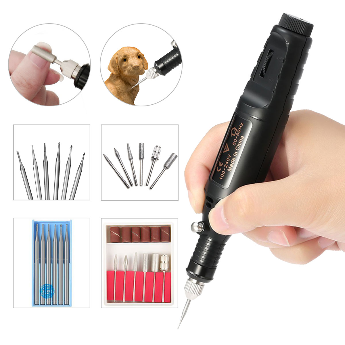 

14 Pcs Adjustable Speed Electric Engraving Pen Carve Carving Tools Kit DIY Jewelry Metal Glass