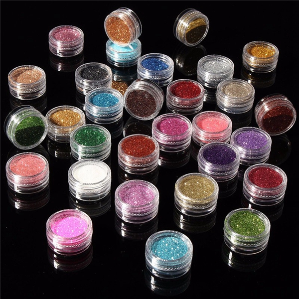30 Colors Pro Makeup Glitter Powder Eyeshadow Pigment Eye Shadow Cosmetic Nail Art DIY