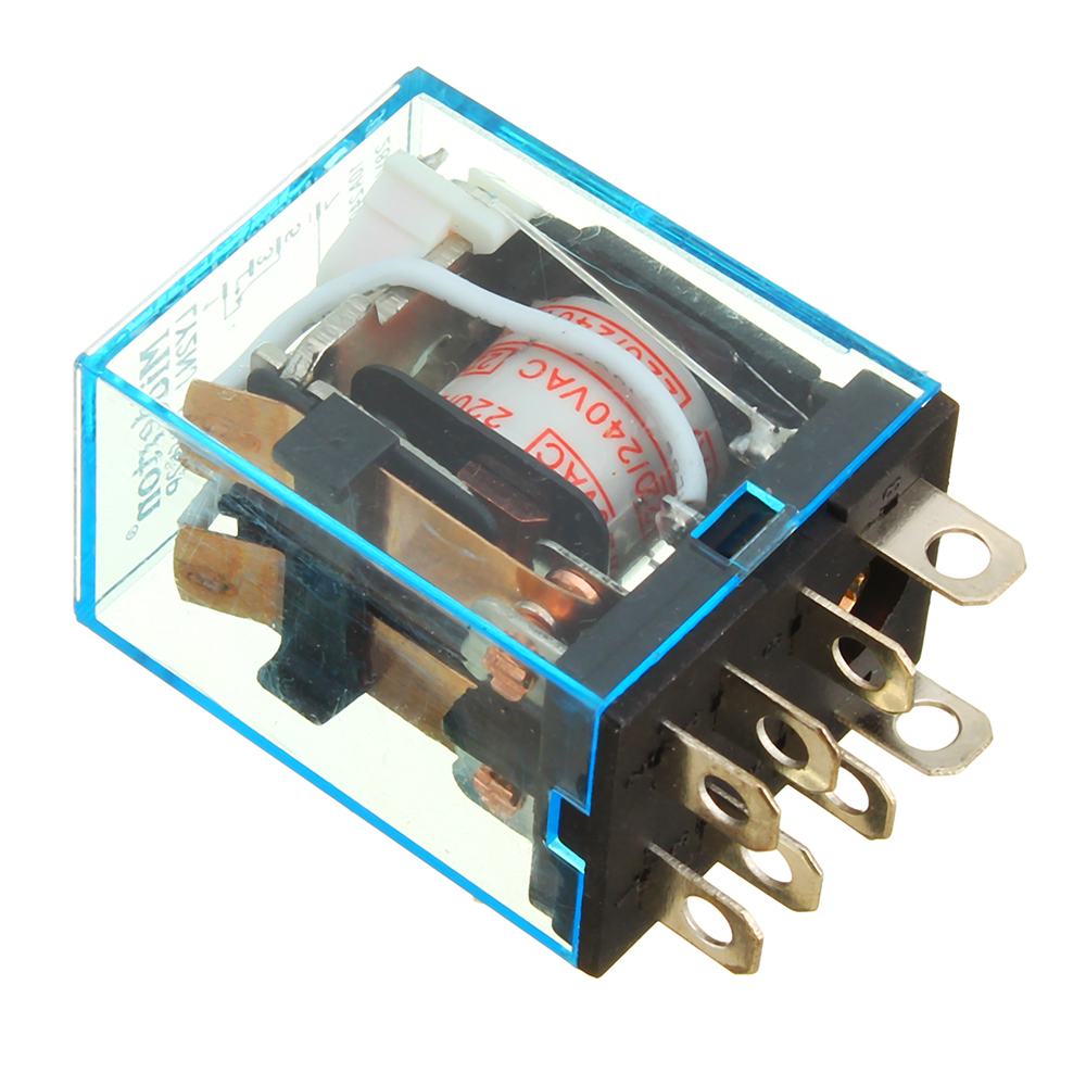 5Pcs AC220V Coil Power Relay LY2NJ JQX-13F DPDT 8 Pin PTF08A With Socket Base 19