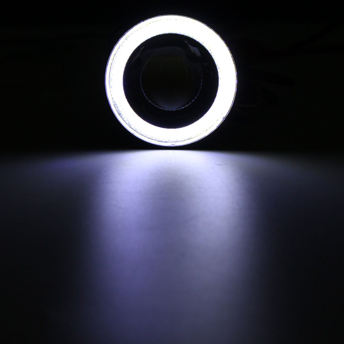 Universal 2.5Inch COB LED Fog Lights White Angel Eyes Halo Ring Daytime Running Lights DRL Projector Lamp 30W