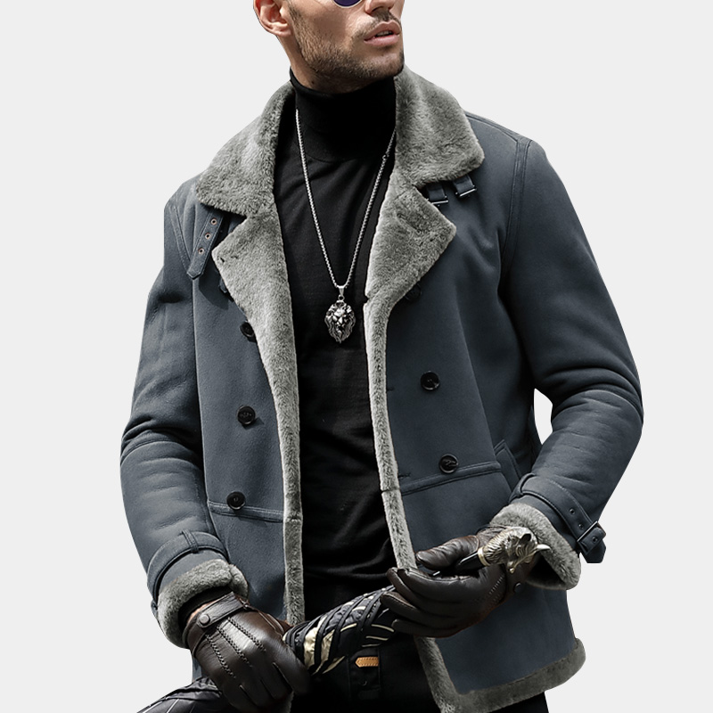 

Мужская искусственная короткая шерсть зимняя толстая верхняя одежда замшевая куртка