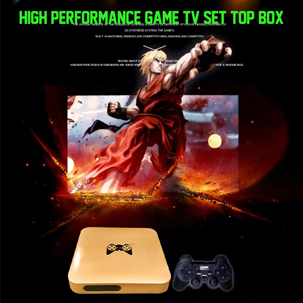 Dual Android System TV box 64G Wireless 8000 Games with 2 Handles