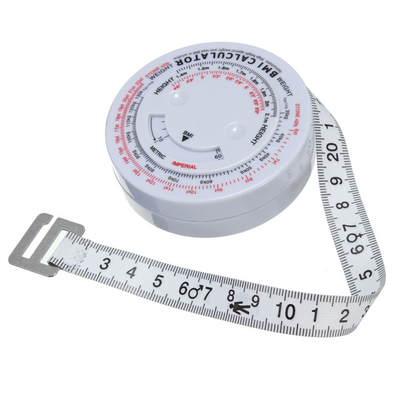

BMI Body Mass Index Retractable Tape 150cm Measure Calculator Diet Weight Loss Tape Measures Tools