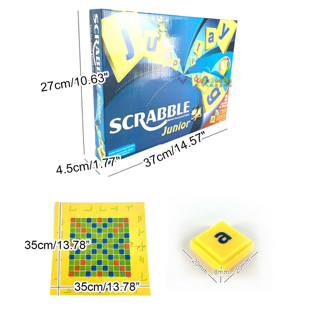 Letter Crossword Scrabble Junior Board Game Funny Gift Family Multiplayer Interaction Game Educational Toys - Photo: 5